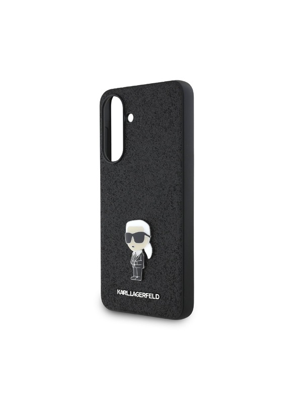Karl Lagerfeld Karl Lagerfeld Fixed Glitter Metal Ikonik Stražnja Zaštita za Samsung Galaxy A56 Black