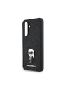 Karl Lagerfeld Karl Lagerfeld Fixed Glitter Metal Ikonik Stražnja Zaštita za Samsung Galaxy A56 Black