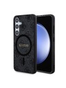 Guess Guess PU Leather 4G Colored Ring MagSafe Stražnja Zaštita za Samsung Galaxy S24 Black
