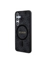 Guess Guess PU Leather 4G Colored Ring MagSafe Stražnja Zaštita za Samsung Galaxy S24 Black