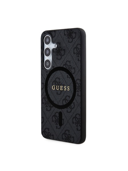 Guess Guess PU Leather 4G Colored Ring MagSafe Stražnja Zaštita za Samsung Galaxy S24 Black