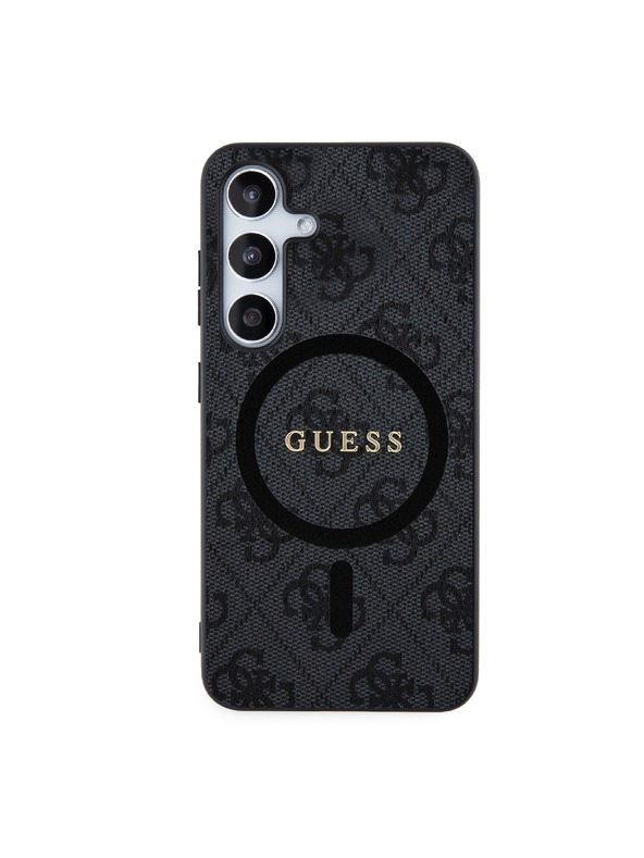 Guess Guess PU Leather 4G Colored Ring MagSafe Stražnja Zaštita za Samsung Galaxy S24 Black