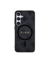 Guess Guess PU Leather 4G Colored Ring MagSafe Stražnja Zaštita za Samsung Galaxy S24 Black