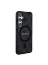 Guess Guess PU Leather 4G Colored Ring MagSafe Stražnja Zaštita za Samsung Galaxy S24 Black