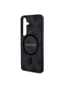 Guess Guess PU Leather 4G Colored Ring MagSafe Stražnja Zaštita za Samsung Galaxy S24 Black