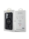 Guess Guess PU Leather 4G Colored Ring MagSafe Stražnja Zaštita za Samsung Galaxy S24 Black