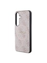 Guess Guess PU Leather 4G Colored Ring MagSafe Stražnja Zaštita za Samsung Galaxy S24 Pink