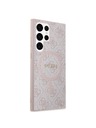 Guess Guess PU Leather 4G Colored Ring MagSafe Stražnja Zaštita za Samsung Galaxy S24 Ultra Pink