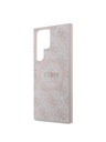 Guess Guess PU Leather 4G Colored Ring MagSafe Stražnja Zaštita za Samsung Galaxy S24 Ultra Pink