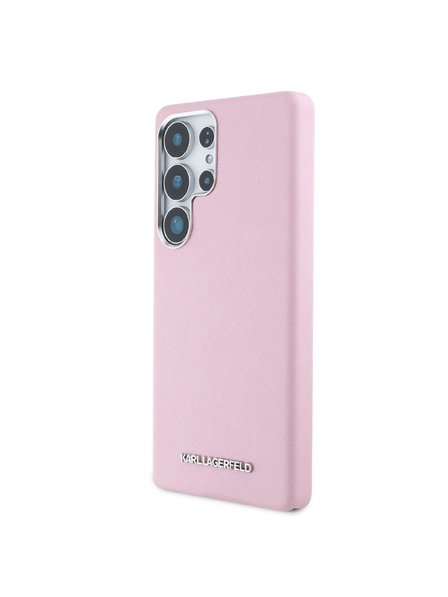 Karl Lagerfeld Karl Lagerfeld PU Saffiano Metal Logo and Frame Stražnja Zaštita za Samsung Galaxy S25 Ultra Pink