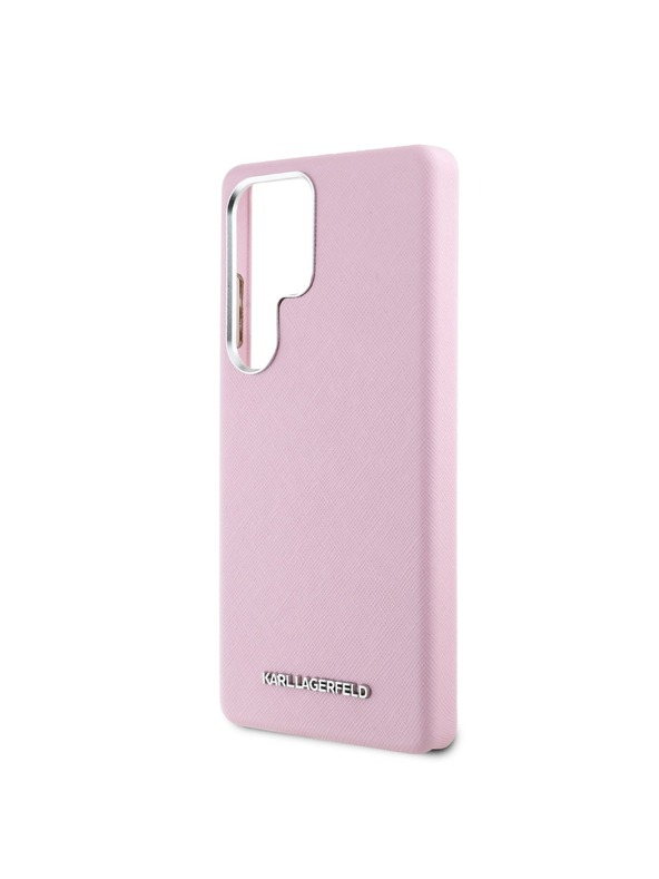 Karl Lagerfeld Karl Lagerfeld PU Saffiano Metal Logo and Frame Stražnja Zaštita za Samsung Galaxy S25 Ultra Pink