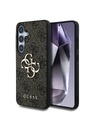 Guess Stražnja maska ​​Guess PU 4G s metalnim logotipom za Samsung Galaxy S25+ smeđa
