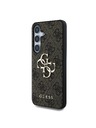 Guess Stražnja maska ​​Guess PU 4G s metalnim logotipom za Samsung Galaxy S25+ smeđa