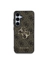 Guess Stražnja maska ​​Guess PU 4G s metalnim logotipom za Samsung Galaxy S25+ smeđa
