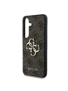 Guess Stražnja maska ​​Guess PU 4G s metalnim logotipom za Samsung Galaxy S25+ smeđa
