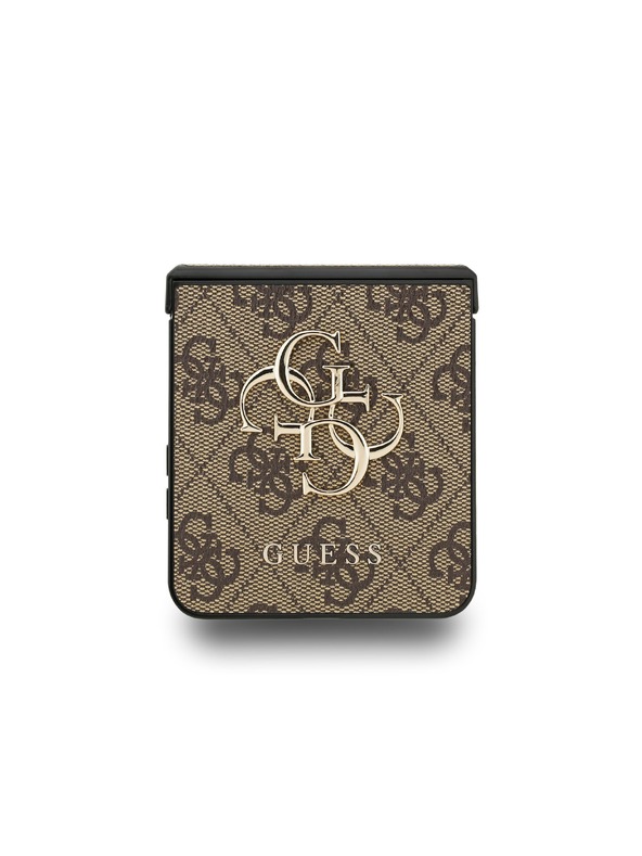 Guess Guess PU 4G Metal Logo Stražnja Zaštita za Samsung Galaxy Z Flip 7 Brown