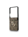 Guess Guess PU 4G Metal Logo Stražnja Zaštita za Samsung Galaxy Z Flip 7 Brown