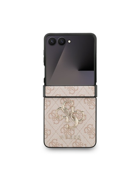 Guess Guess PU 4G Metal Logo Stražnja Zaštita za Samsung Galaxy Z Flip 7 Pink