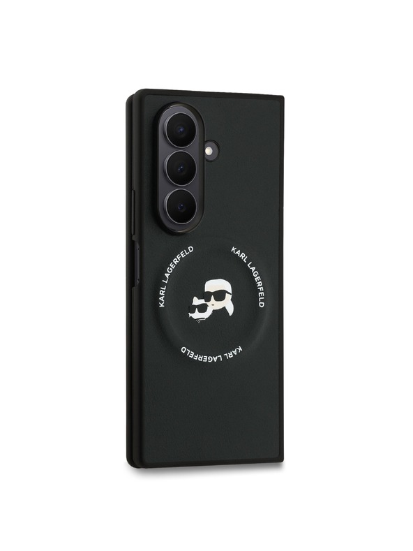 Karl Lagerfeld Karl Lagerfeld PU Karl and Choupette Heads Magnetna Stražnja Zaštita za Samsung Galaxy Z Fold 7 Black