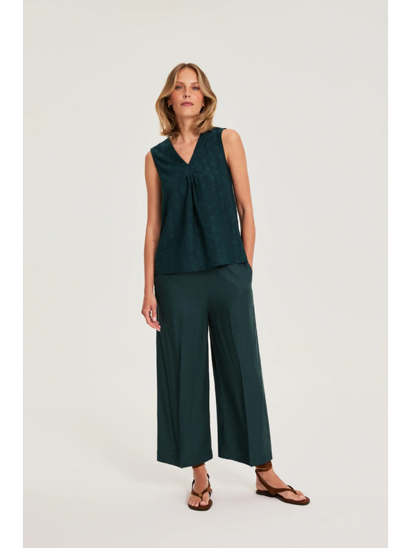 Moodo Culottes hlače zelene Moodo