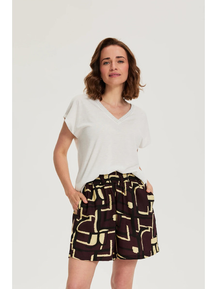 Moodo Bijela bluza s V-izrezom Moodo