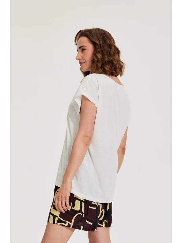Moodo Bijela bluza s V-izrezom Moodo