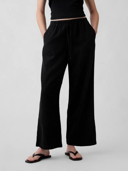 GAP Lanene hlače Wide-Leg GAP