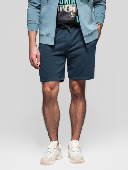 Ombre Clothing Set dvije muške trenerke kratke hlače labav kroj - tamno plava/tirkizna V1 Z126 Ombre Clothing