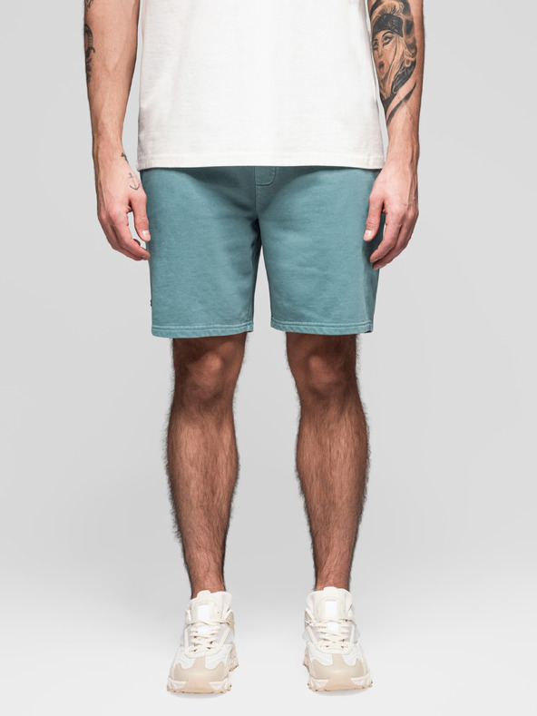 Ombre Clothing Set dvije muške trenerke kratke hlače labav kroj - tamno plava/tirkizna V1 Z126 Ombre Clothing