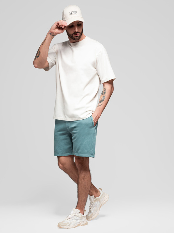 Ombre Clothing Set dvije muške trenerke kratke hlače labav kroj - tamno plava/tirkizna V1 Z126 Ombre Clothing