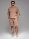 Ombre Clothing Komplet od dvije UNISEX kratke hlače s elastičnim pojasem - kremasto/svjetlosmeđa V2 Z129 Ombre Clothing