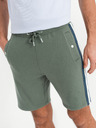 Ombre Clothing Komplet od dvije muške sportske kratke hlače s prugama - kremasta/maslinasta V2 Z128 Ombre Clothing