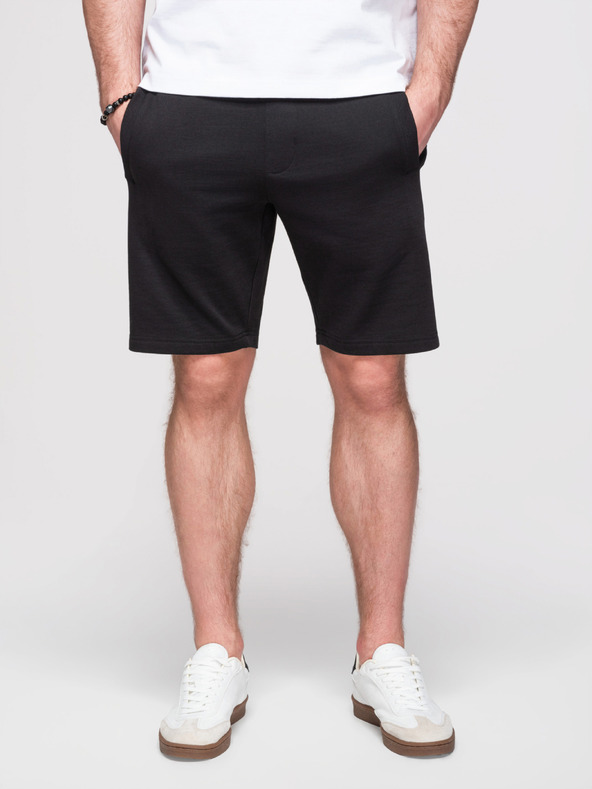 Ombre Clothing Komplet od dvije muške osnovne sportske kratke hlače - crno-bežu V1 Z124 Ombre Clothing