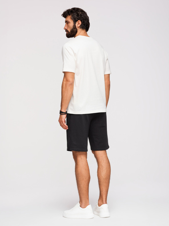 Ombre Clothing Komplet od dvije muške sportske kratke hlače od frotira regular fit - crna/svjetlozalena V1 Z125 Ombre Clothing