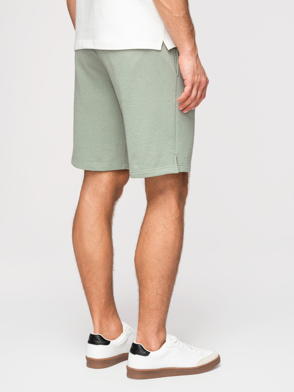 Ombre Clothing Komplet od dvije muške sportske kratke hlače od frotira regular fit - crna/svjetlozalena V1 Z125 Ombre Clothing
