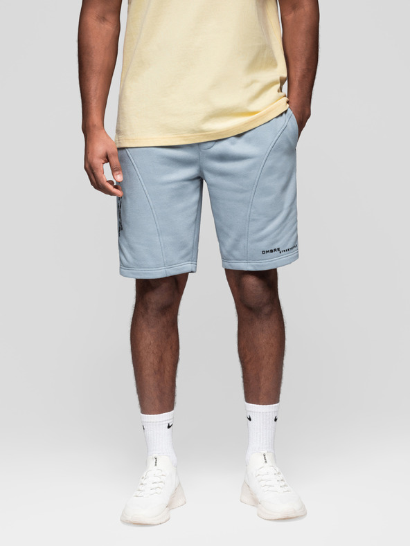 Ombre Clothing Komplet od dvije muške sportske kratke hlače s printom - svjetloplava/siva V2 Z127 Ombre Clothing