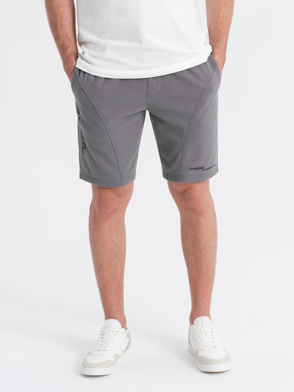 Ombre Clothing Komplet od dvije muške sportske kratke hlače s printom - svjetloplava/siva V2 Z127 Ombre Clothing