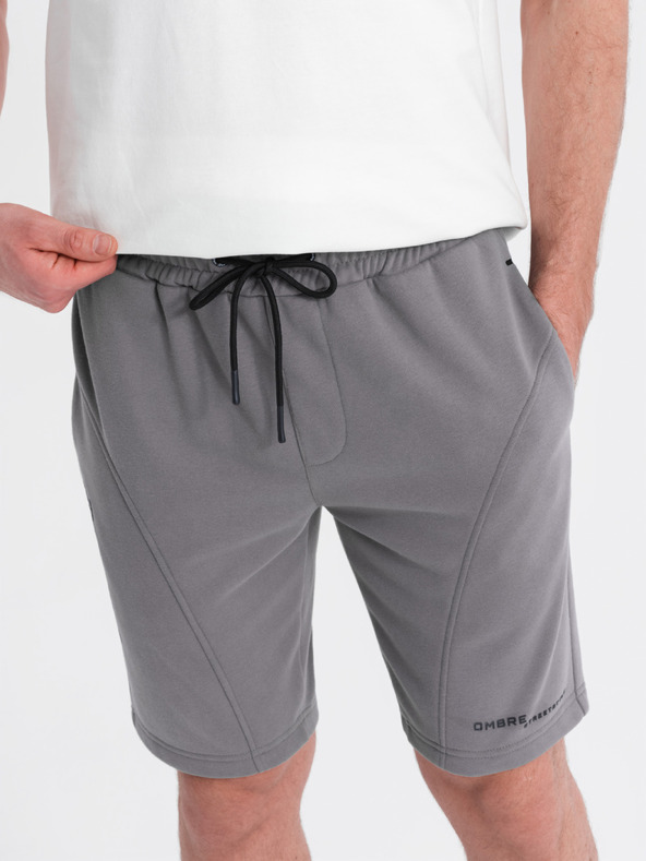 Ombre Clothing Komplet od dvije muške sportske kratke hlače s printom - svjetloplava/siva V2 Z127 Ombre Clothing