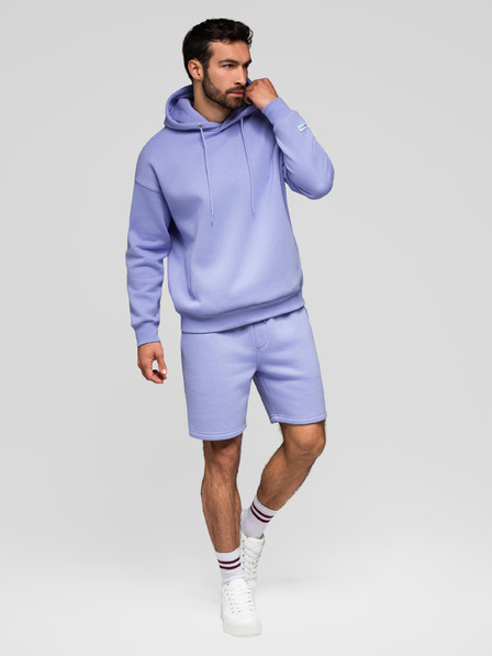 Ombre Clothing Komplet od dvije UNISEX kratke hlače s elastičnim pojasem - svjetloplava/svjetljikasta V2 Z129 Ombre Clothing