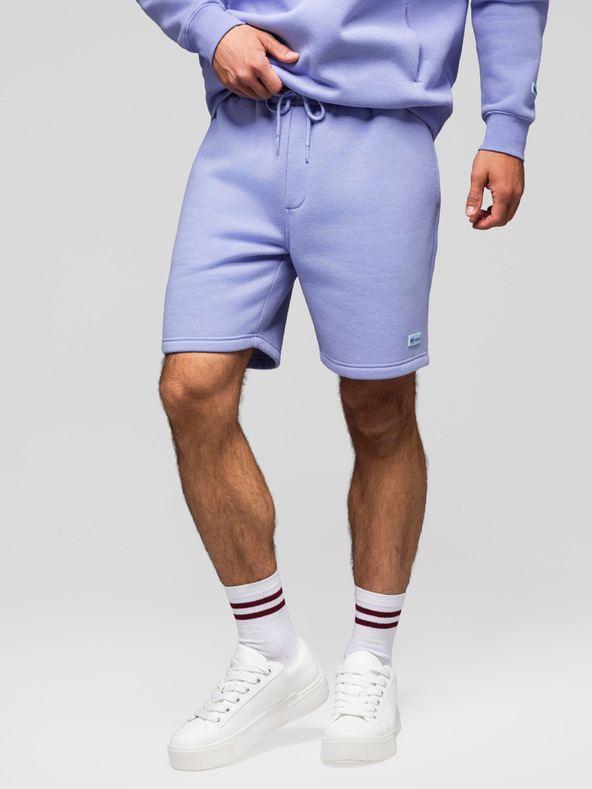 Ombre Clothing Komplet od dvije UNISEX kratke hlače s elastičnim pojasem - svjetloplava/svjetljikasta V2 Z129 Ombre Clothing