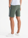 Ombre Clothing Komplet od dvije muške sportske kratke hlače s prugama - siva melanž/maslinasta V1 Z128 Ombre Clothing