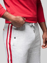 Ombre Clothing Komplet od dvije muške sportske kratke hlače s prugama - siva melanž/maslinasta V1 Z128 Ombre Clothing