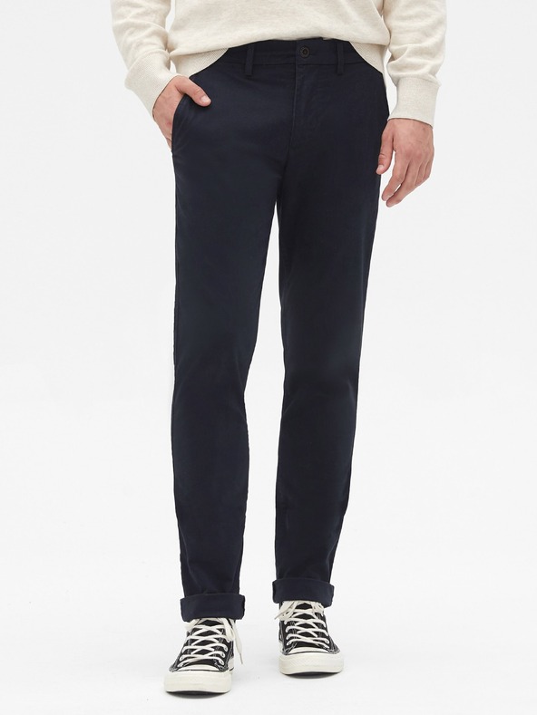 GAP Hlače essential khaki uskog kroja GapFlex GAP