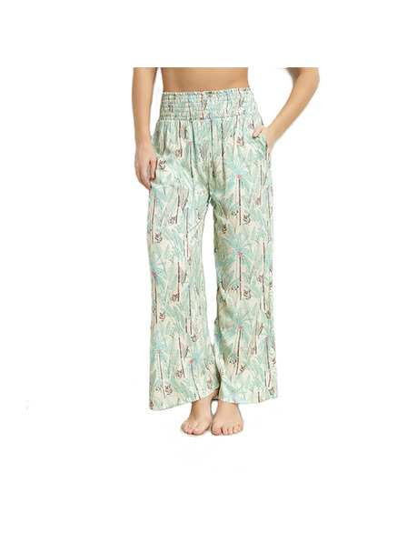 DIM DIM TROPICAL PANTS - Ženskih plaža hlače - zelena - svijetlo smeđa - krem