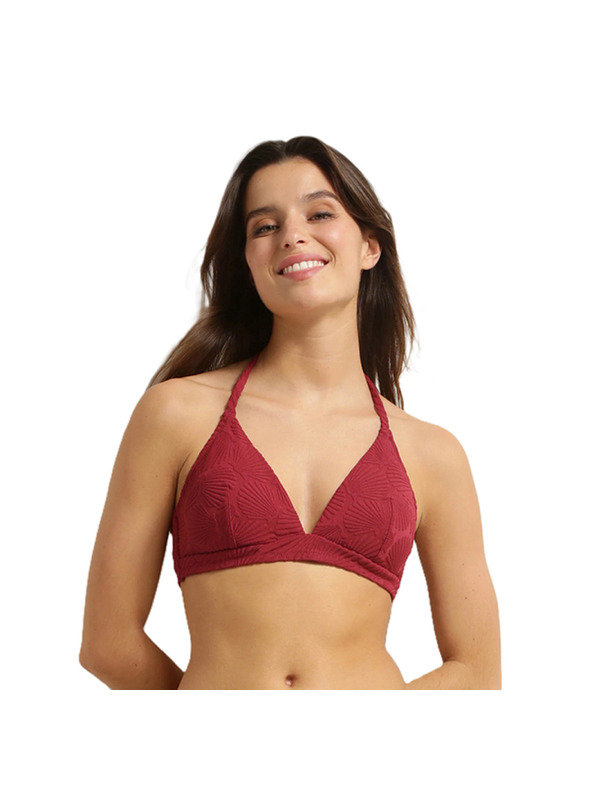 DIM DIM SWIMWEAR SHELL TRIANGLE BRA - Ženski kupaći kostim - tamno crvena