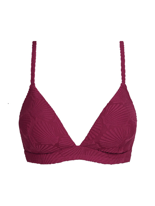 DIM DIM SWIMWEAR SHELL TRIANGLE BRA - Ženski kupaći kostim - tamno crvena