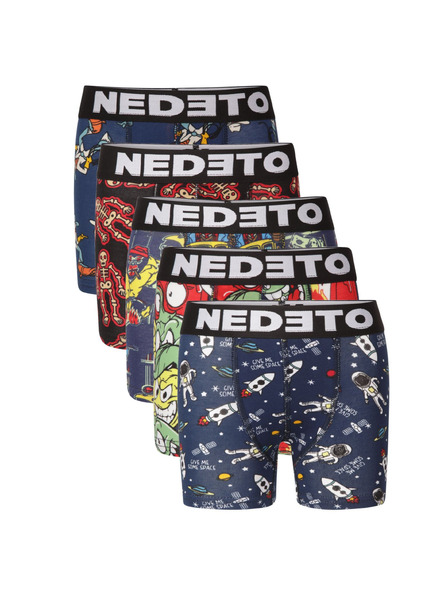 Nedeto Set od pet - dječje bokserice Nedeto višebojna
