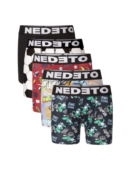 Nedeto Set od pet - dječje bokserice Nedeto višebojna