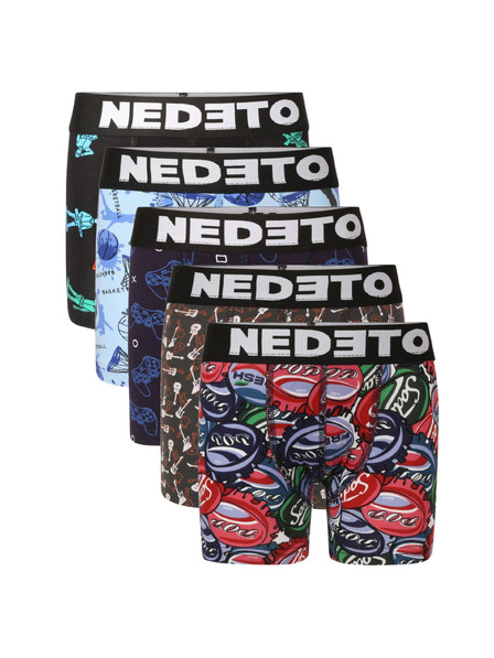 Nedeto Set od pet - dječje bokserice Nedeto višebojna