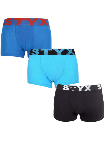 Styx Set od tri - dječji bokserski šorc Styx sportski elastičan šarene